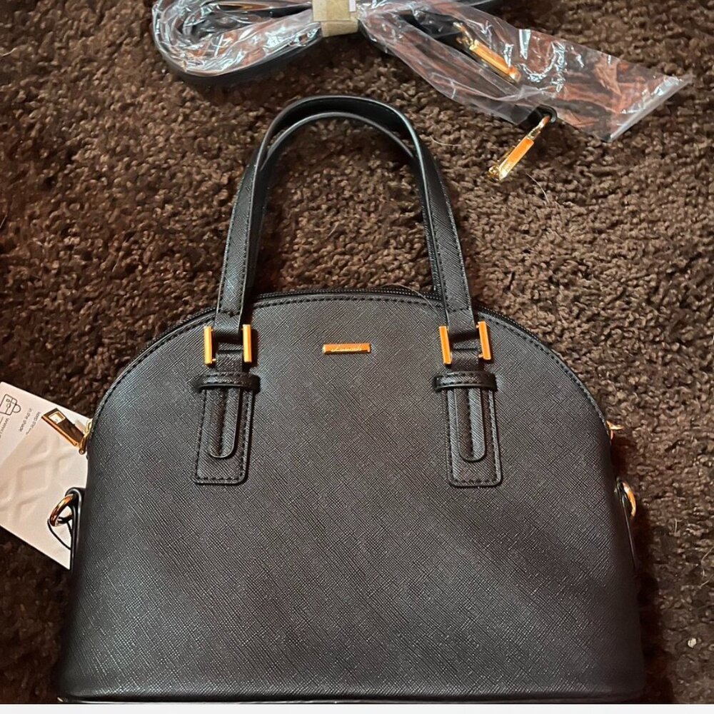 WOMENS BLACK MINI PURSE WITH HANDLE AND STRAP BNWT